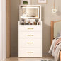 3 In 1 Vanity Desk With Open Top Mirror With Visible Glass Desktop And 3 Drawers My Store