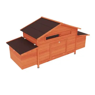 Large Wooden Chicken Coop With 2 Sides Nesting Boxes,2 Free-range Doors My Store