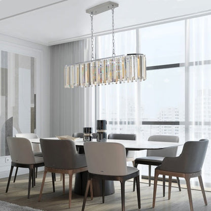 Modern Oval Crystal Chandelier Luxury Home Decor Fixtures Inkedjoy