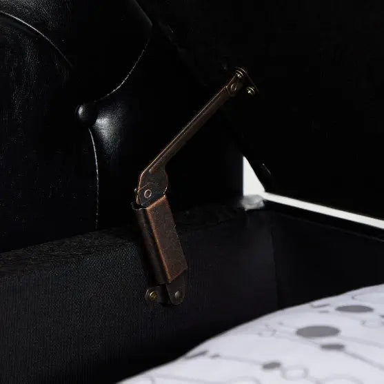 Black Multifunctional Storage Rectangular Sofa Stool My Store