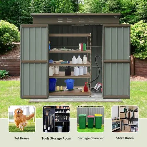 Outdoor 6x4 FT, Metal Tool Shed Storage My Store