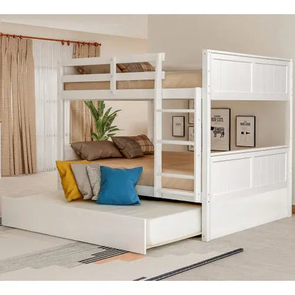 Full Over Full Bunk Bed With Twin Size Trundle My Store