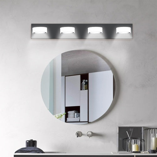 LED Modern Black 4 Light Vanity Light Fixture Mirror Bathroom Wall Light Inkedjoy