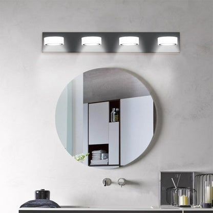 LED Modern Black 4 Light Vanity Light Fixture Mirror Bathroom Wall Light Inkedjoy