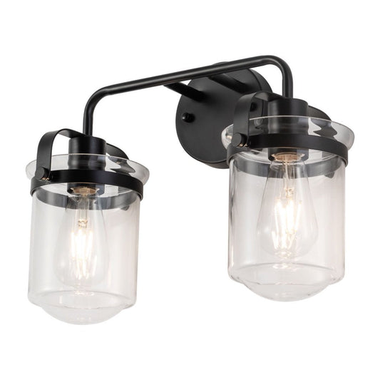 2-Light With Clear Glass Shade,Modern Sconce My Store
