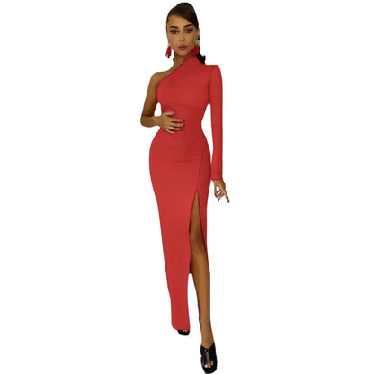 Half Sleeve Slit Dress Inkedjoy