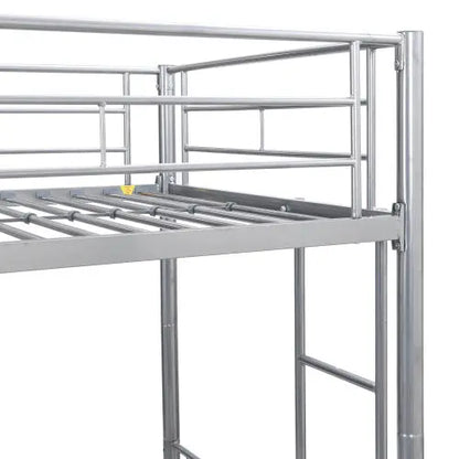METAL BUNK BED WITH TRUNDLE SILVER My Store