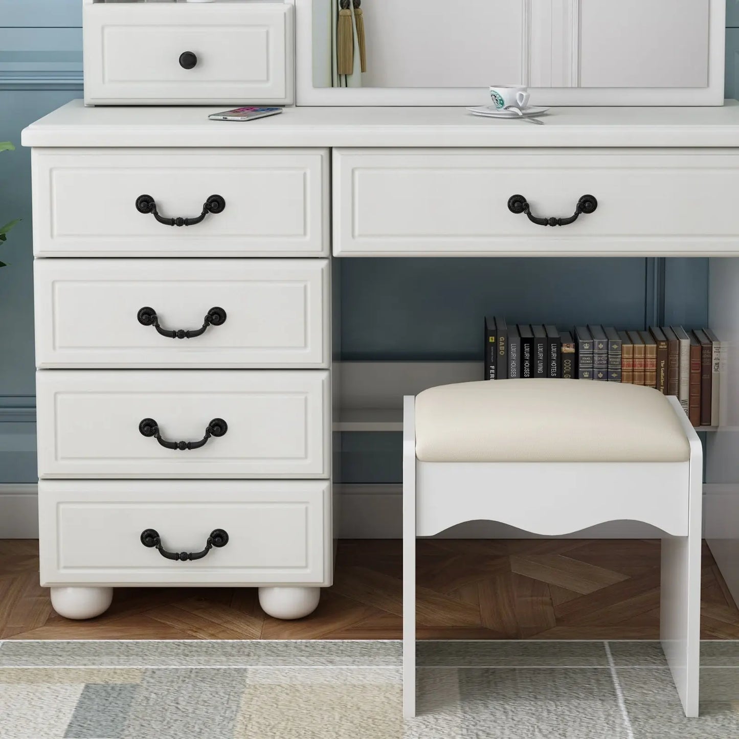 Vanity Desk With Mirror & Lights My Store