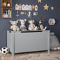 Kids Wooden Toy Box Storage With Safety Hinged Lid For Ages 3Gray My Store
