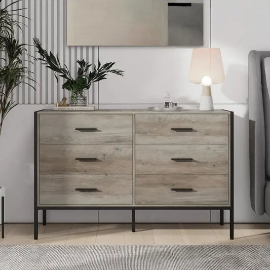 Wooden Dresser With 6 Drawers My Store