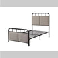 Double-size Linen Upholstered Platform Metal Bed Frame My Store