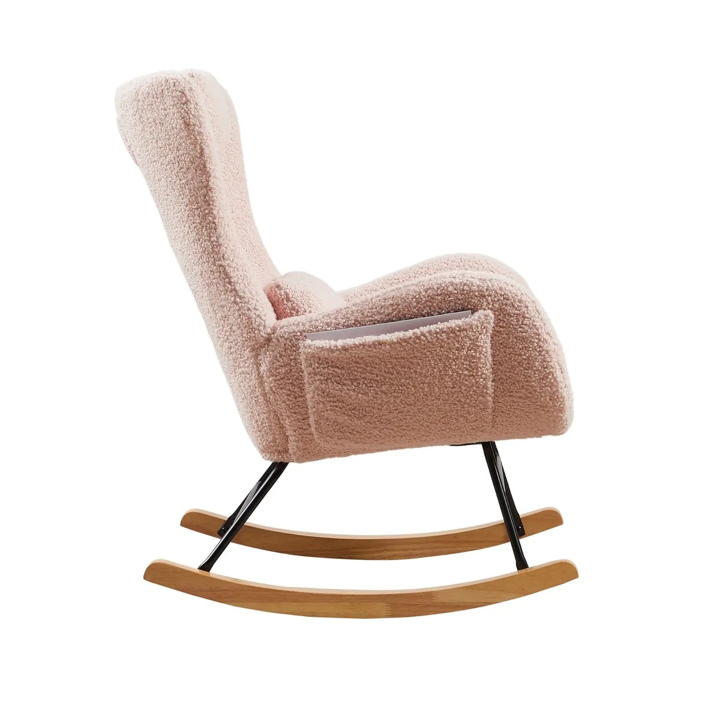 Rocking Chair Nursery, Modern Rocking Chair With High Backrest My Store