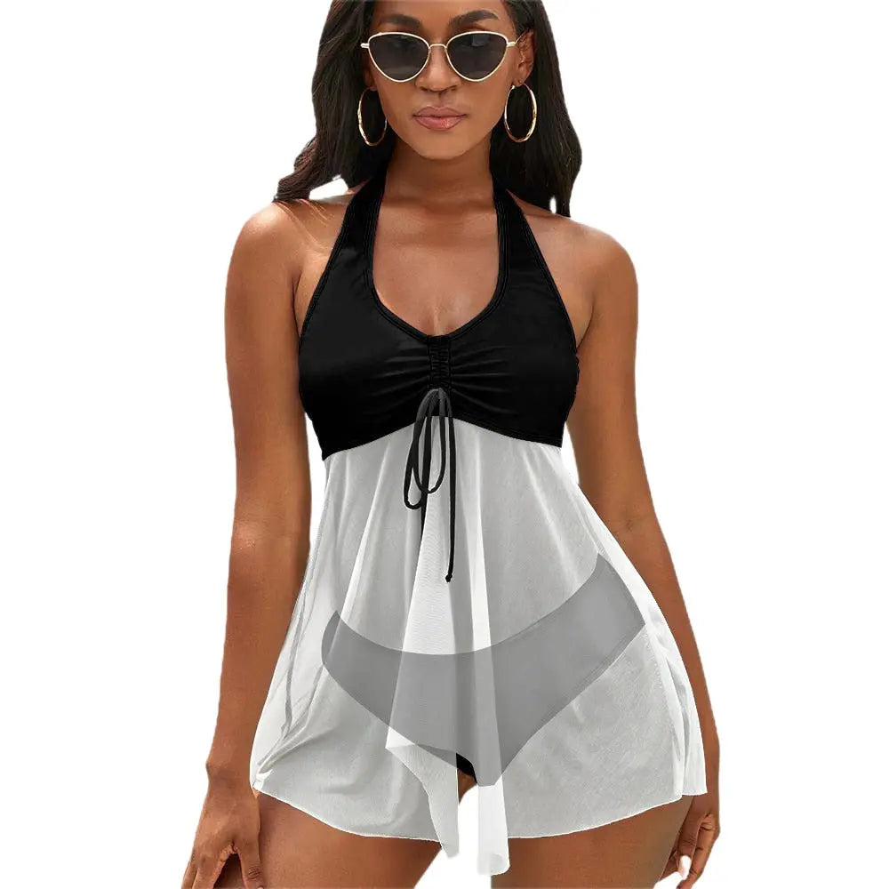 Split Skirt Swimsuit Inkedjoy
