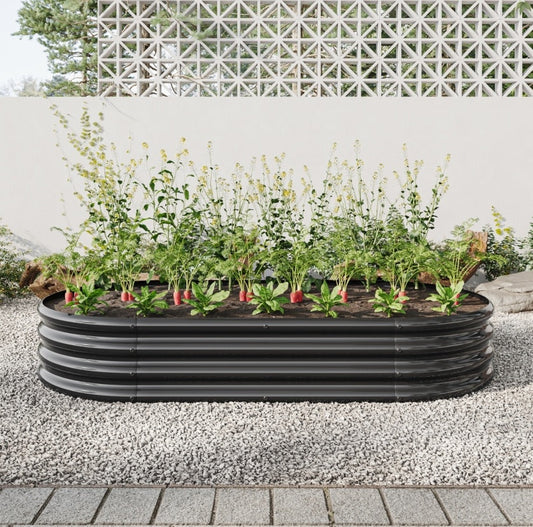 Raised Garden Bed Oval Metal Planter My Store
