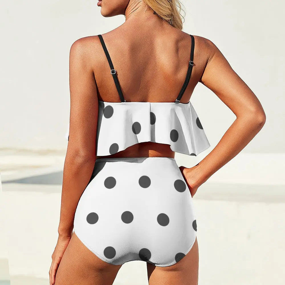 Colorful Ladies Loose Top Bikini Swimsuit Inkedjoy