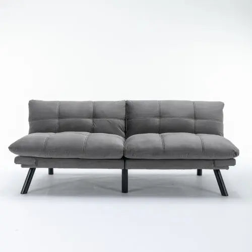 Light Grey Convertible Folding Modern Sofa Bed My Store