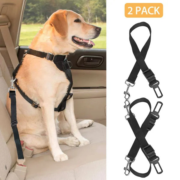 2Pcs Pet Dog Seat Belt Leash Adjustable Pet Dog Cat Safety Leads Harness My Store