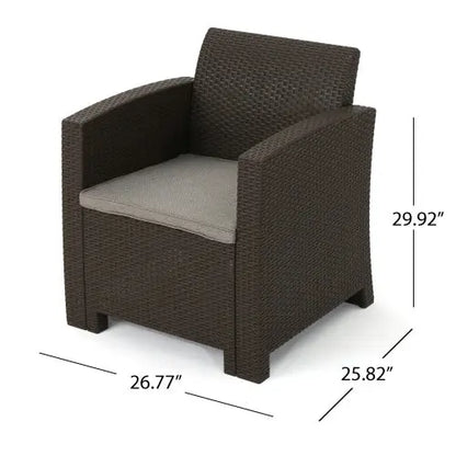 Outdoor Brown Willow Club Chair My Store