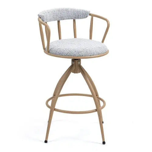 26 Swivel Counter Height Bar Stool, Set Of 2- Fabric Seat With Metal Frame, Modern Industrial Design Bar Chairs For Kitchen Island, Dining Room, Home Bar, Counter Seat My Store