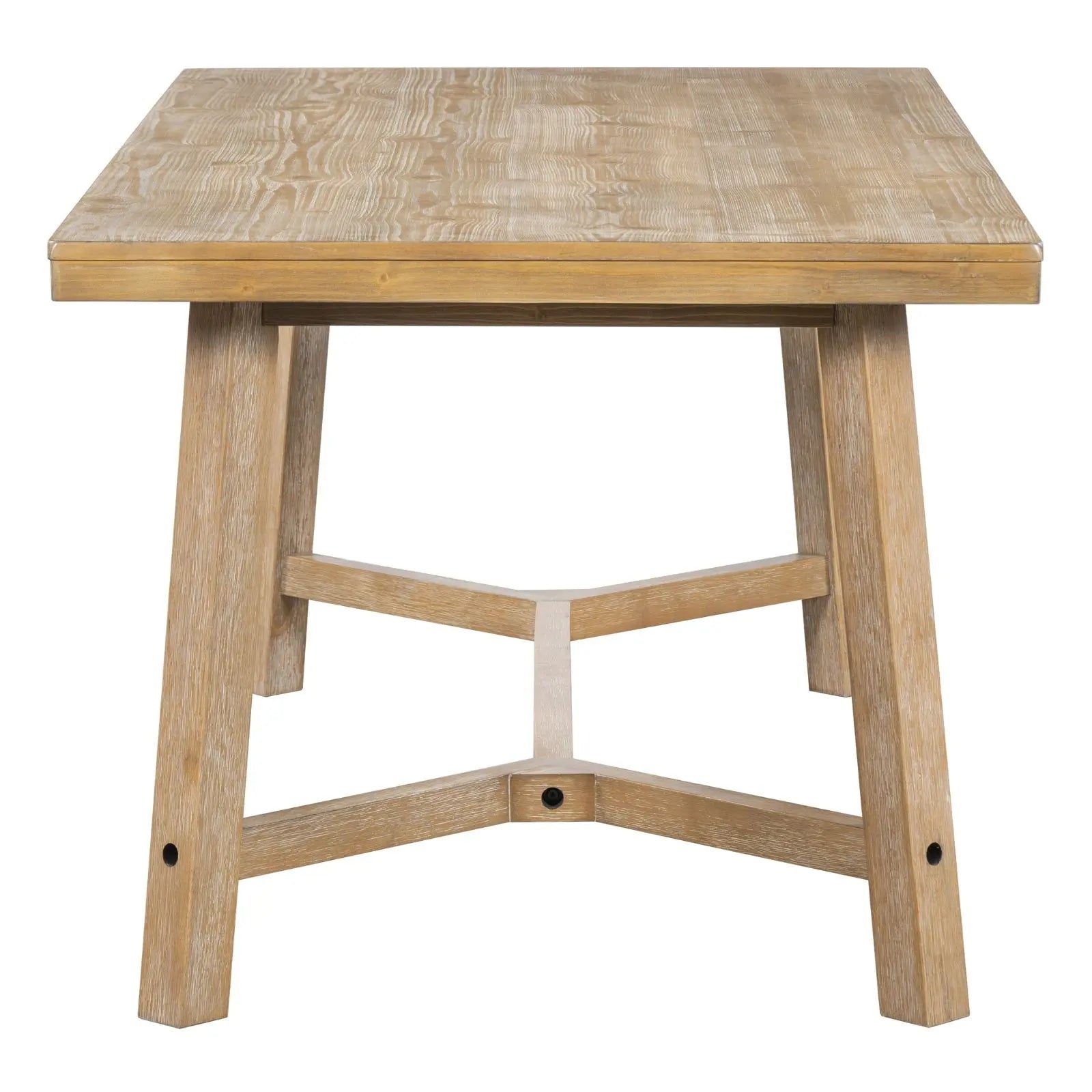 6-piece Retro Farmhouse Style Dining Set, Rectangular Table And 4 Upholstered Chairs My Store