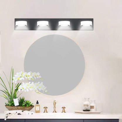 LED Modern Black 4 Light Vanity Light Fixture Mirror Bathroom Wall Light Inkedjoy
