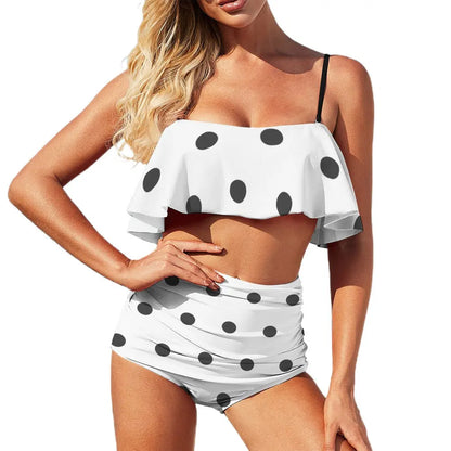 Colorful Ladies Loose Top Bikini Swimsuit Inkedjoy