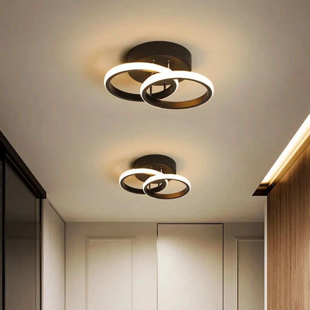 Modern LED Ceiling Light Double Round Pendant Lamp Bedroom Lights Ceiling My Store