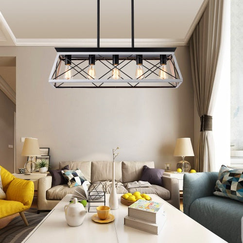 5 Lamps Farmhouse Chandelier Inkedjoy