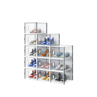 White Medium Size 12PCS Shoe Box Plastic Mesh Inkedjoy