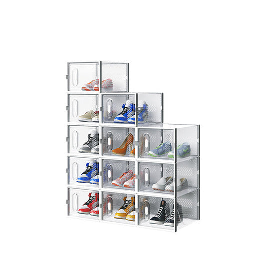 White Medium Size 12PCS Shoe Box Plastic Mesh Inkedjoy