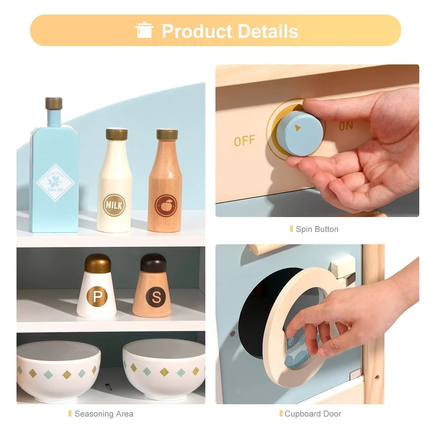 Pretend Play Kitchen Cooking Toy Set Gift For Boys And Girls My Store