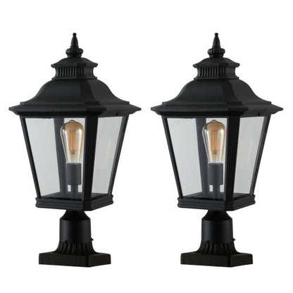 Outdoor Glass Pillar Headlights Support Many Types Of Bulbs-2 Packs My Store