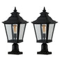 Outdoor Glass Pillar Headlights Support Many Types Of Bulbs-2 Packs My Store