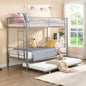 METAL BUNK BED WITH TRUNDLE SILVER My Store