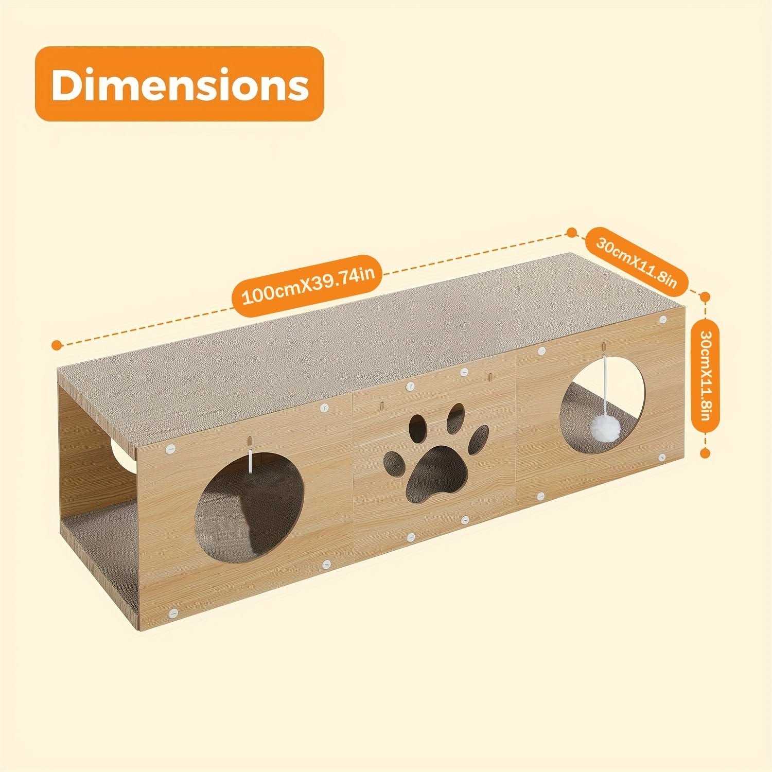 MUlti-Hole Fun Cat Tunnel With Scratching Board My Store