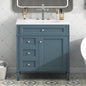 Vanity With Top Sink, Modern Bathroom Storage Cabinet With 2 Drawers And A Tip-out Drawer My Store