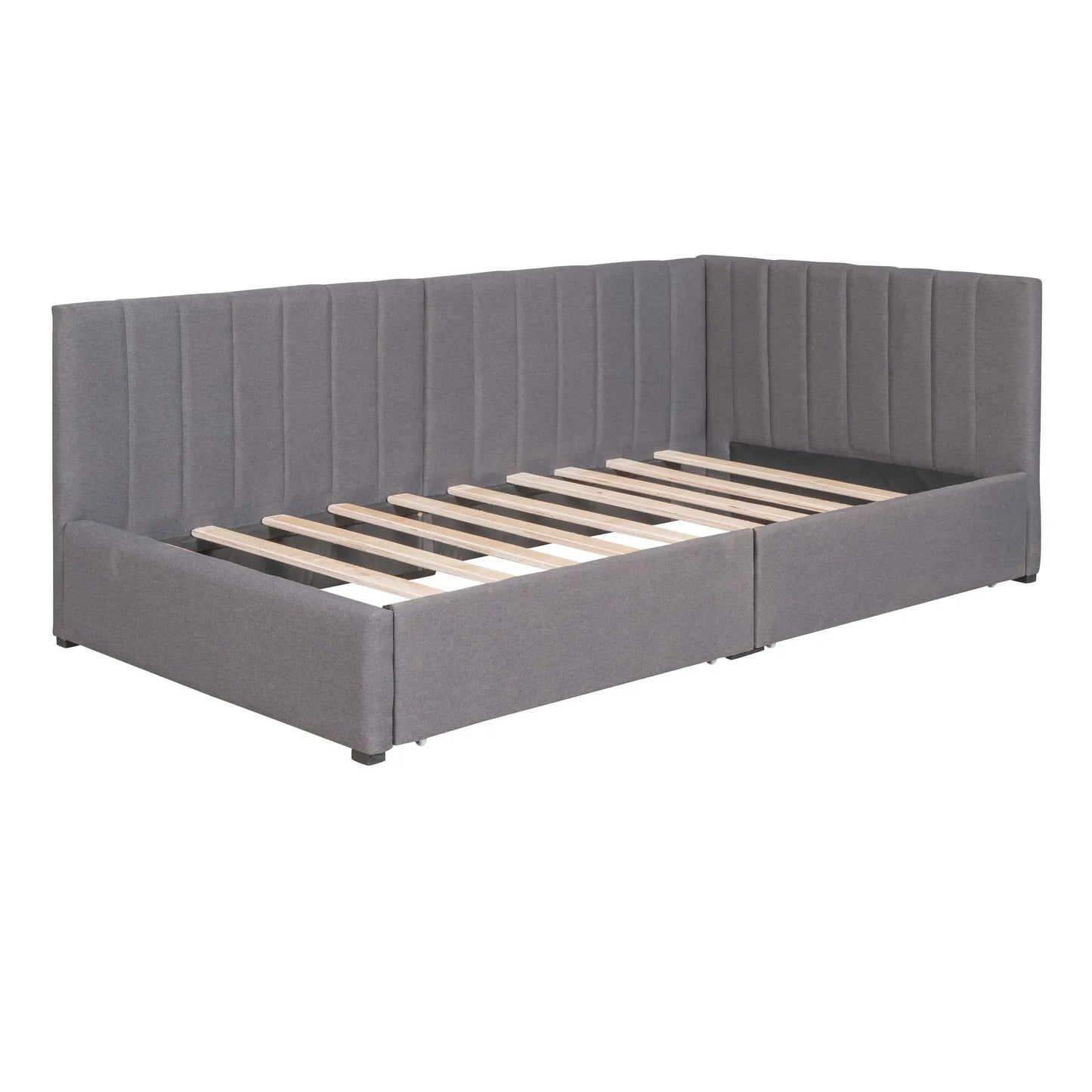 Upholstered Sofa Bed With 2 Storage Drawers My Store