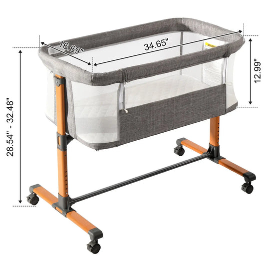 150D Encrypted Cationic Cloth , Grey, Bassinet Bed For Babies My Store