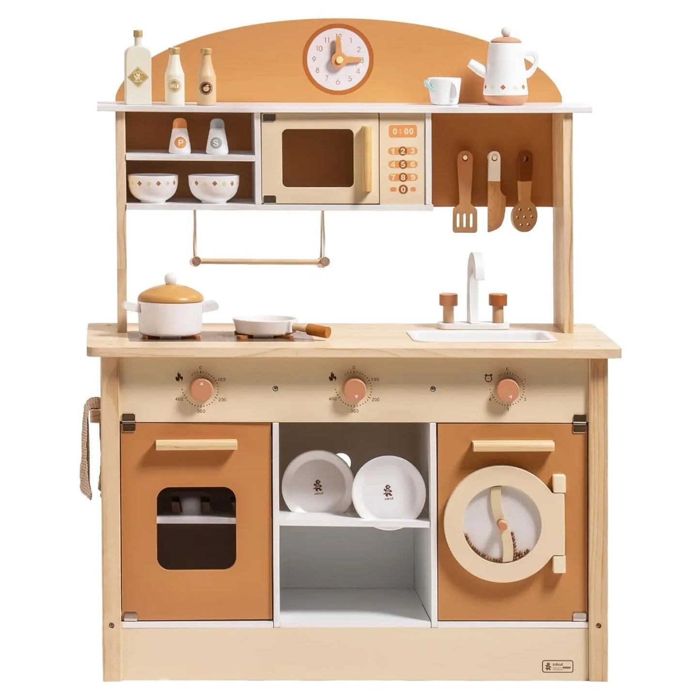 Kitchen Playset Wooden Play Toy With Accessories My Store