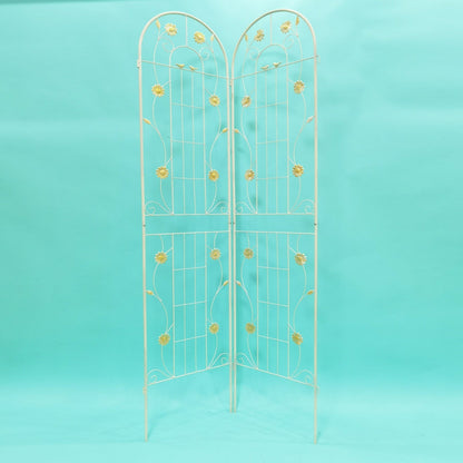 2 Pack Metal Garden Trellis 86.7 X 19.7 Rustproof For Climbing Plants Outdoor Inkedjoy