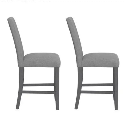 Wallace Bay Zeph Gray Upholstered Barstools, Set Of 2 My Store
