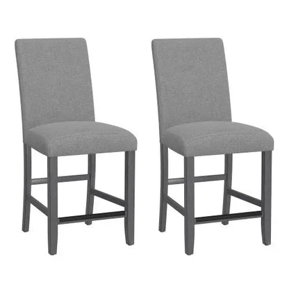 Wallace Bay Zeph Gray Upholstered Barstools, Set Of 2 My Store