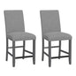 Wallace Bay Zeph Gray Upholstered Barstools, Set Of 2 My Store