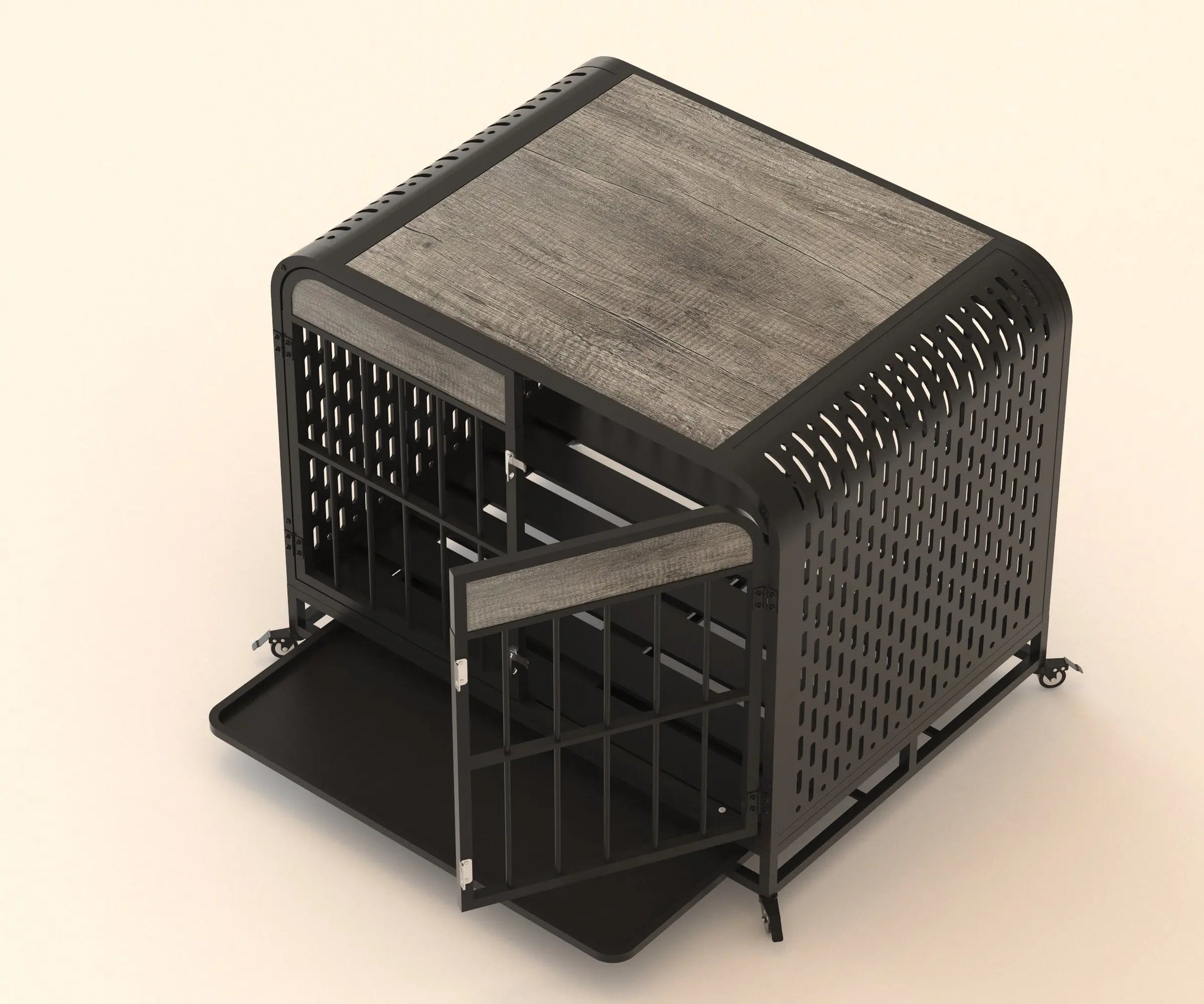 Heavy Duty Dog Crate Furniture Wooden Table 33inch Grey My Store