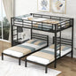Full Over Twin Twin Size Bunk Bed With Built-in Shelf My Store