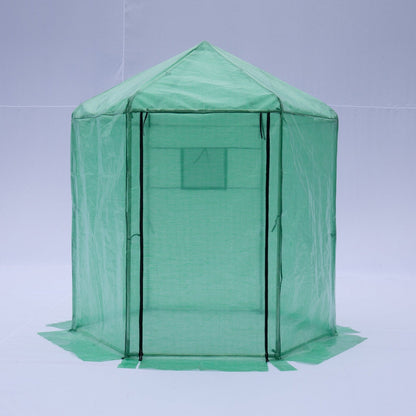 Walk-in Greenhouse Hexagonal Upgrade Reinforced Frame Heavy Duty Plastic Greenhouse My Store