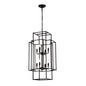 8-Light Metal Lantern Tiered Pendant Hanging Light Fixtures Inkedjoy