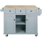 Kitchen Trolley With Rubberwood Folding Leaf Countertops My Store