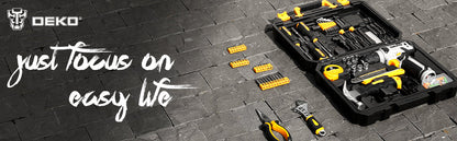 DEKO 126 Piece Power Tool Combo Kits with 8V Cordless Drill, 10MM 3/8'' Ohberri
