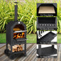 Freestanding Carbon Grill With Chimney, Wheels, Pizza Stone, And Pizza Shovel My Store